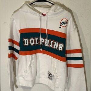 Mitchell & Ness Women’s Medium Miami Dolphins White Throwback Pullover Hoodie